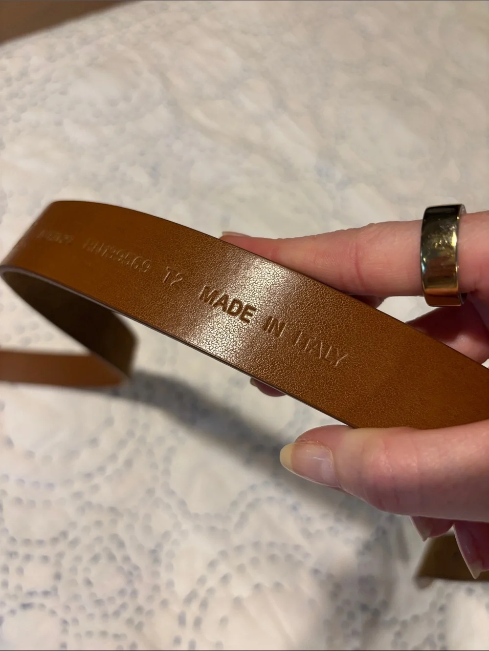 The Kooples Brown Suede Belt with Buckle